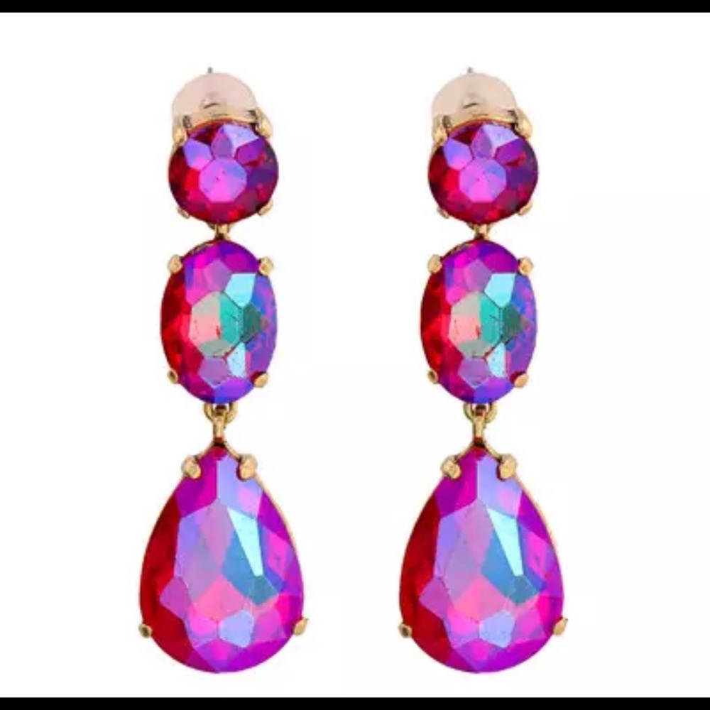 Pink dangle earrings